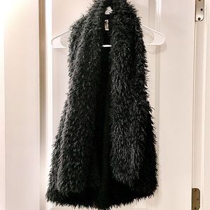 Wishlist Faux Fur Vest, Black, Small